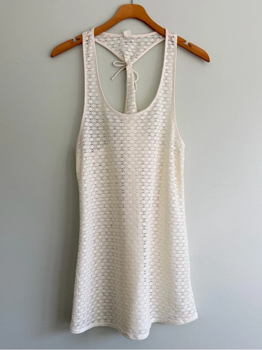 Roxy Ivory Crochet Swim Cover Up Dress Size M - Picture 1 of 6